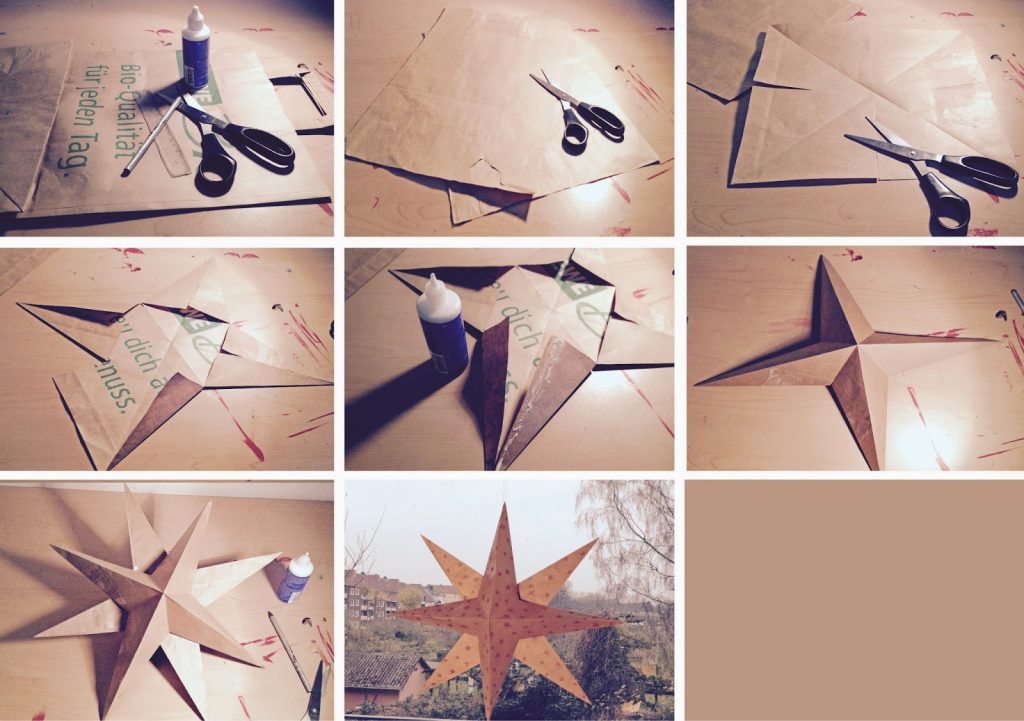 DIY Weihnachtsstern aus Papiertüten DIY Weihnachtsstern aus Papiertüten