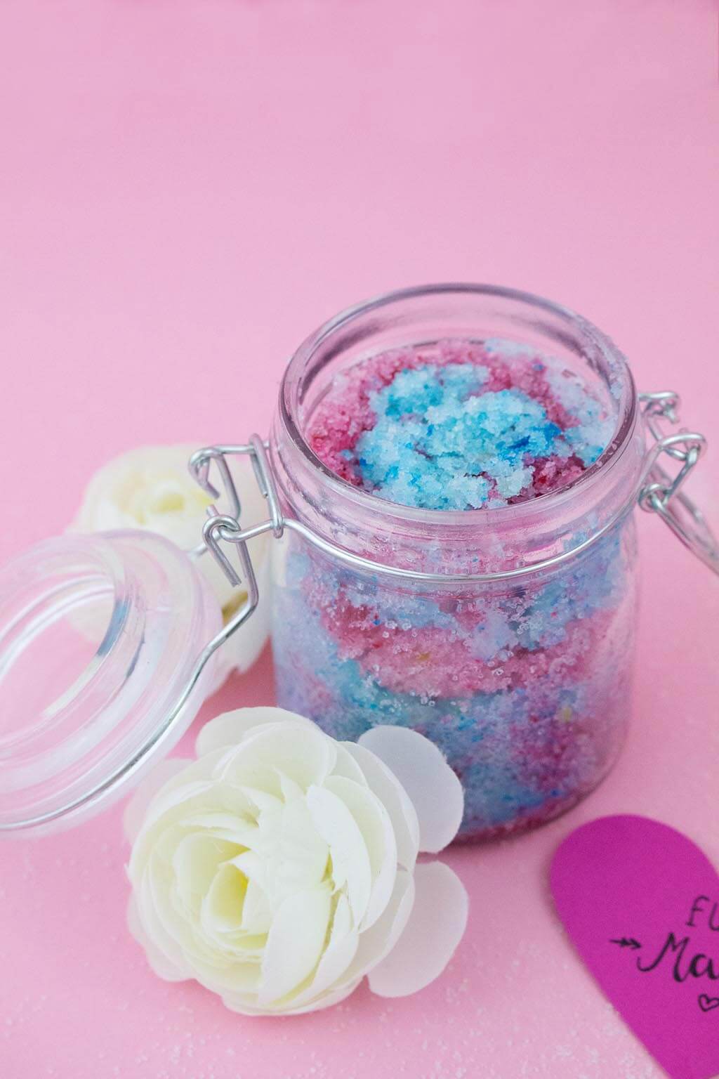 frau liebling, diy blog, deko, geschenke, muttertag, geschenkidee, galxy, einhorn, Peeling mit Kokosnuss und Zitrone