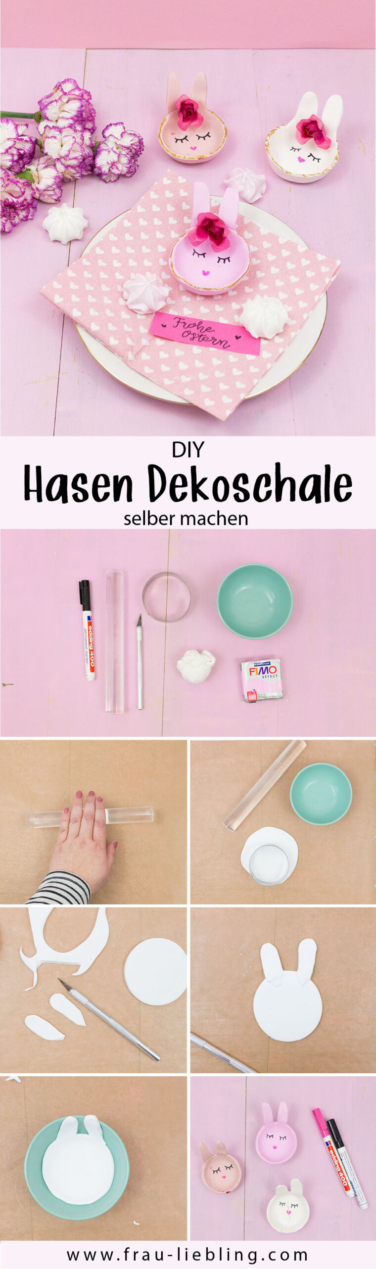 Frau Liebling - DIY Blog - Deko, Geschenke, Lettering, ostern, osterdeko, Hasen Dekoschale