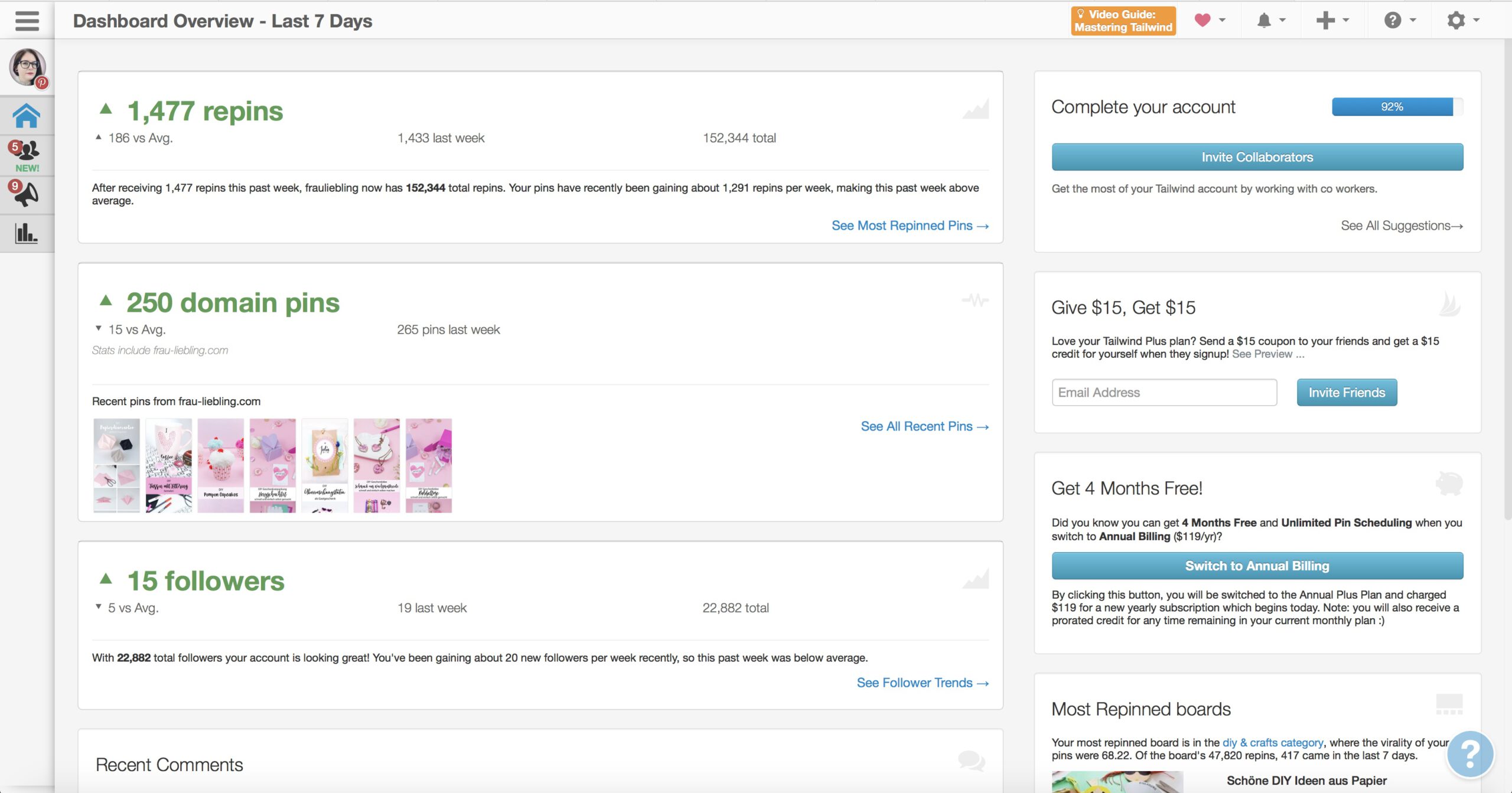 Frau Liebling - DIY Blog, Deko, Geschenke, Lettering, Tipps und Tricks zu Pinterest - versteckte Funktionen, Tailwind