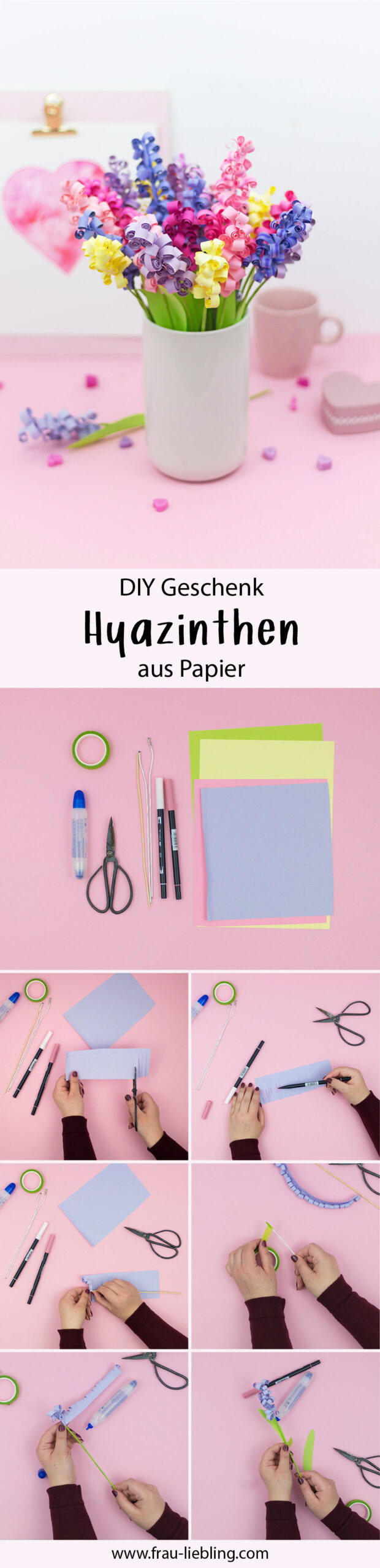 Diy Geschenk Bunte Hyazinthen Aus Papier Basteln