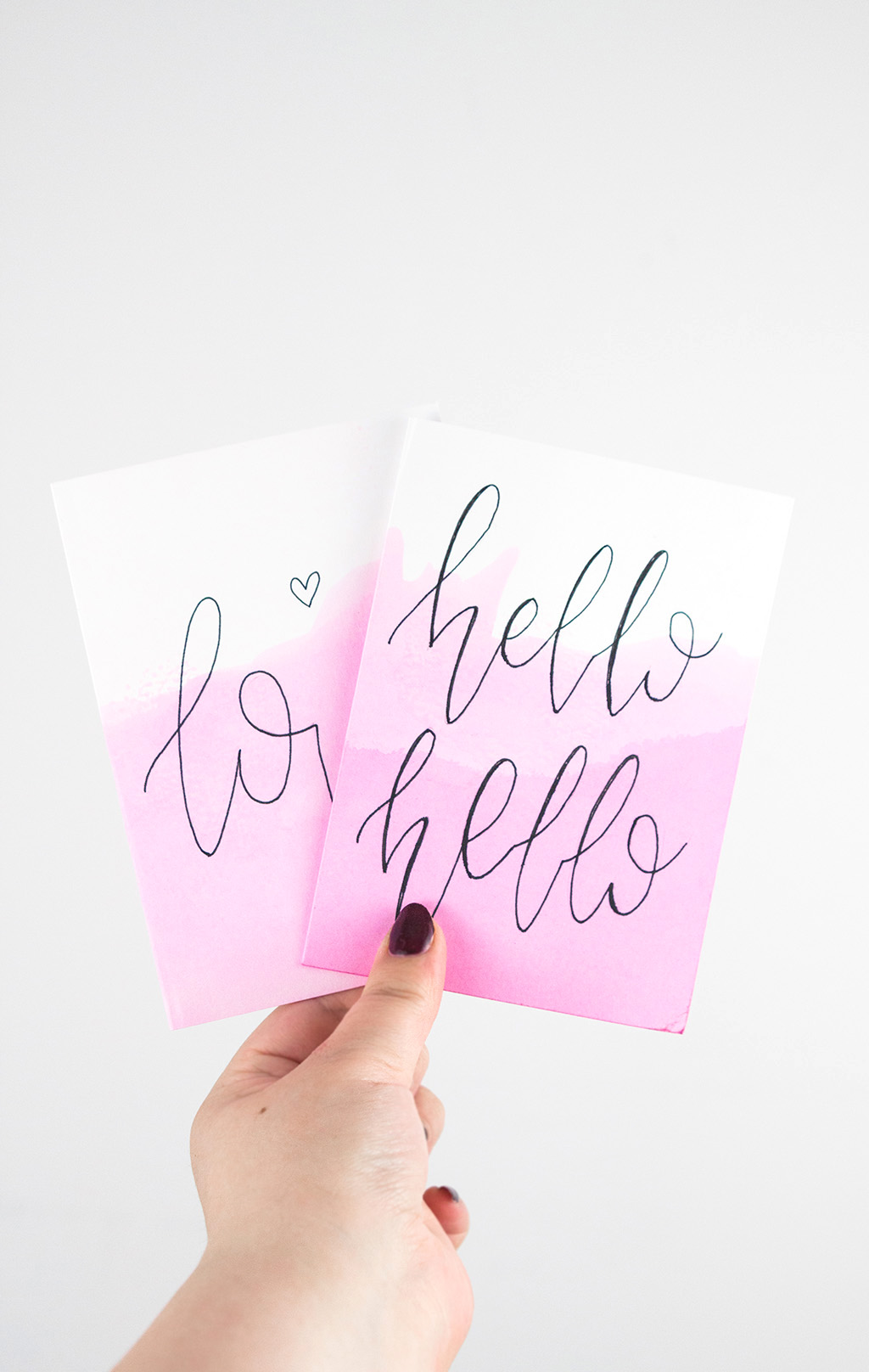 Frau Liebling - DIY Blog, Deko, Geschenke, Lettering - Watercolor Dip Dye Karten selber machen mit Schneider Base