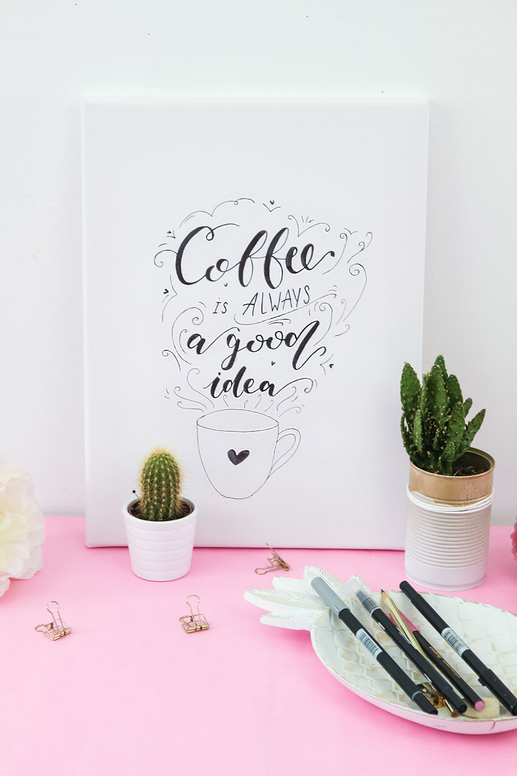 Diy Deko Lettering Und Watercolor Wandbilder Auf Leinwande Malen Besten ideen für bilder zum nachmalen. diy deko lettering und watercolor
