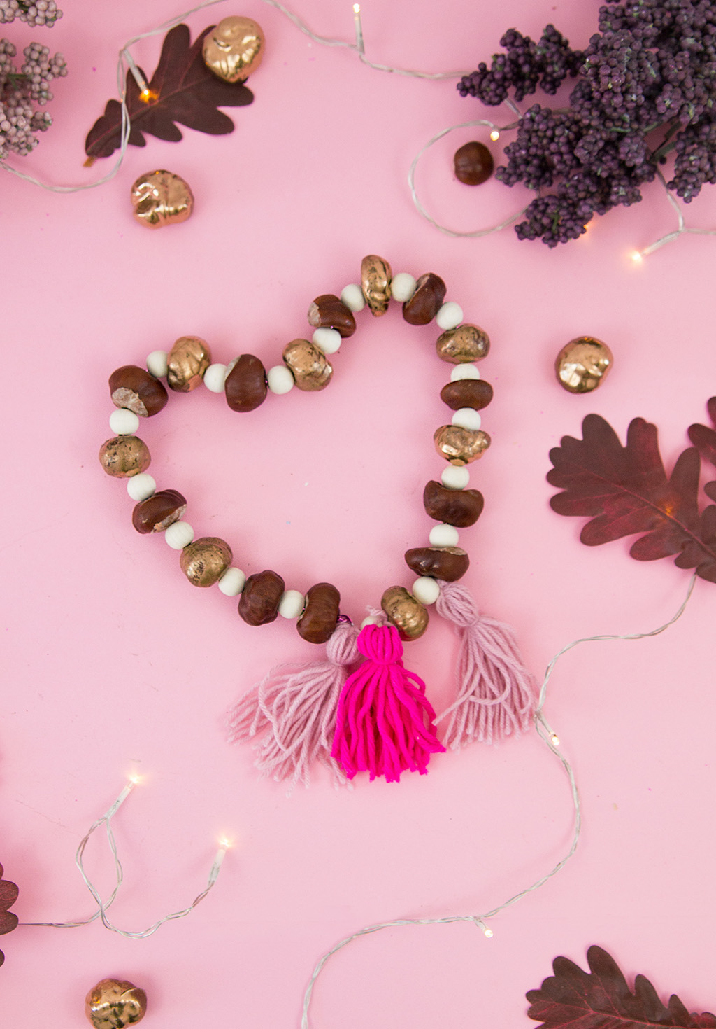 Diy Herbstdeko Herz Aus Kastanien Basteln Frau Liebling