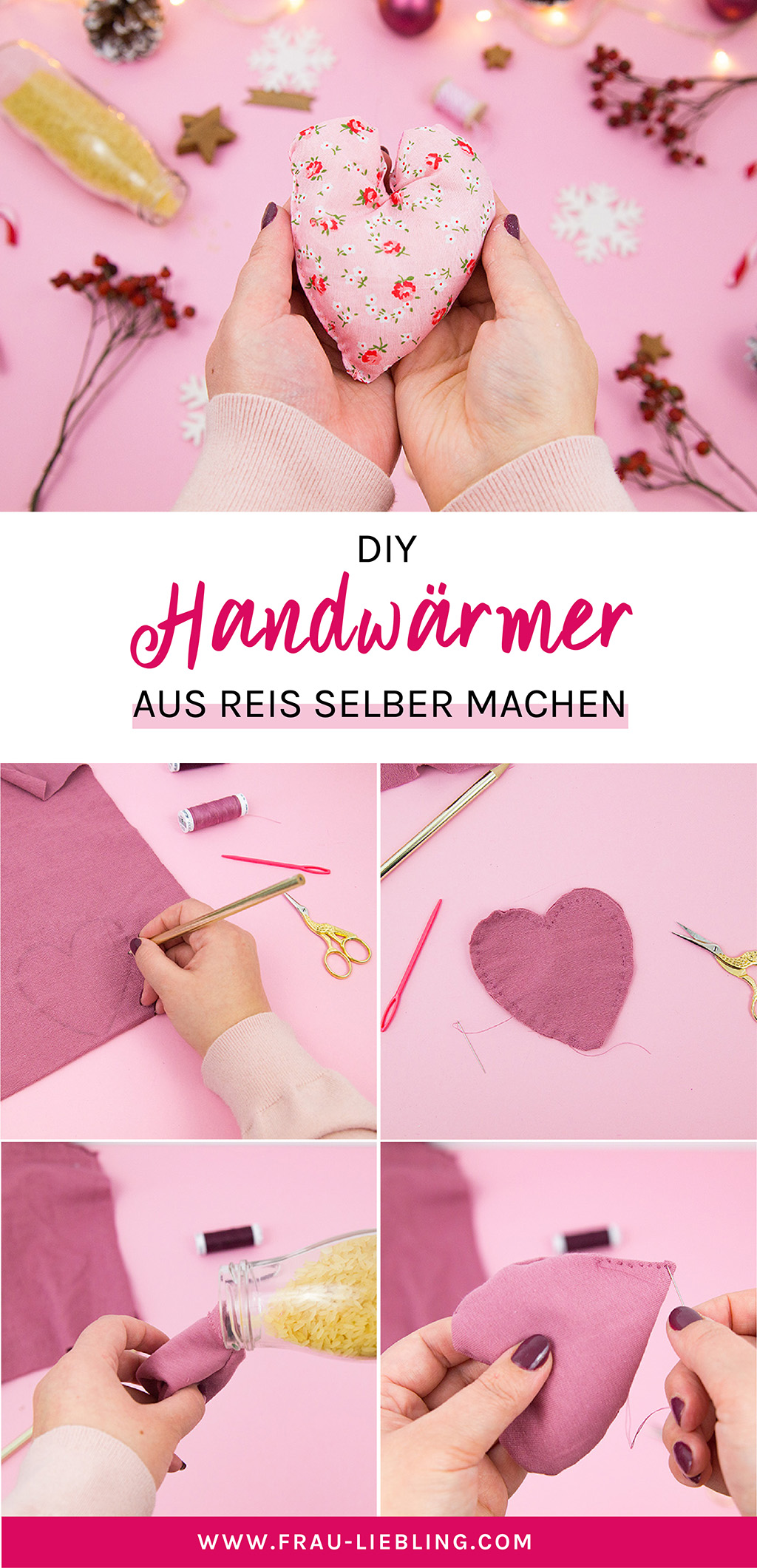 Frau Liebling - DIY Blog - Deko, Geschenke, Lettering - Handwärmer aus Reis selber machen