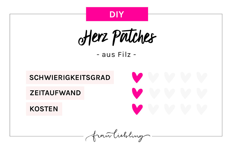 DIY Valentinstag Accessoire: Herz Patches selber machen