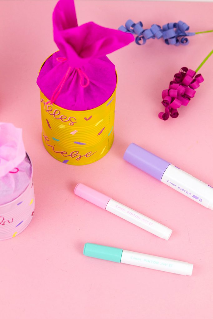DIY Upcycling Geschenkverpackung aus Dosen