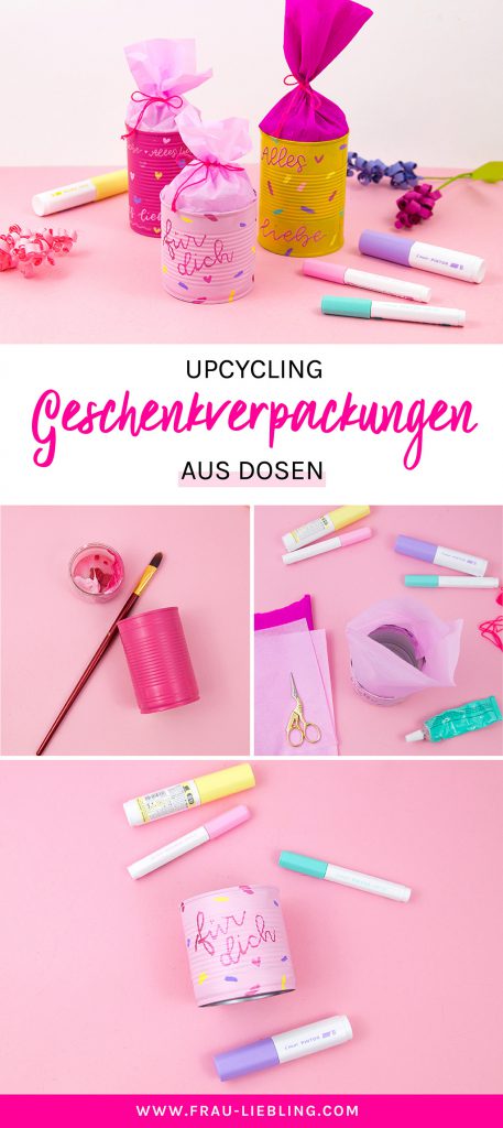 DIY Upcycling Geschenkverpackung aus Dosen