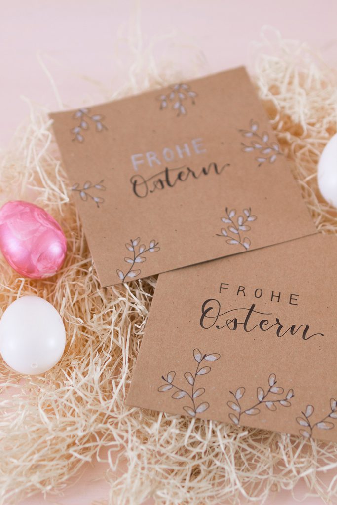 Frau Liebling - DIY Blog - Deko, Geschenke, Lettering - Osterkarte mit Lettering gestalten