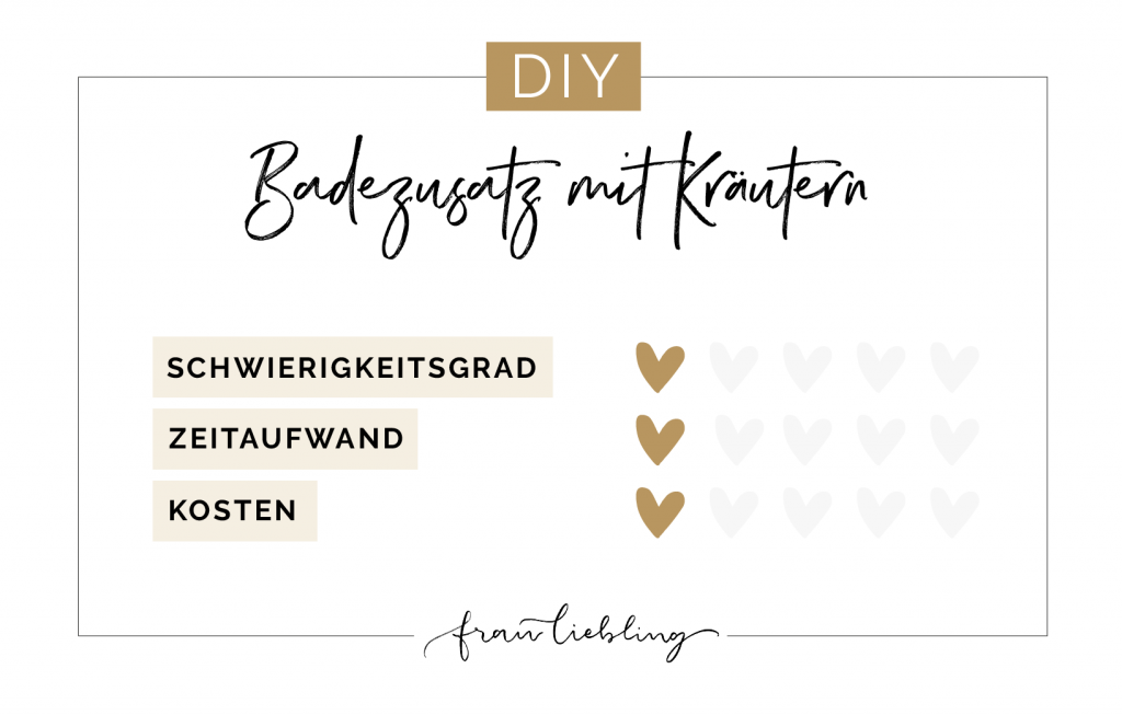 Frau Liebling - DIY Blog - Deko, Geschenke, Lettering, Natur - Badezusatz mit Kräutern und Blüten