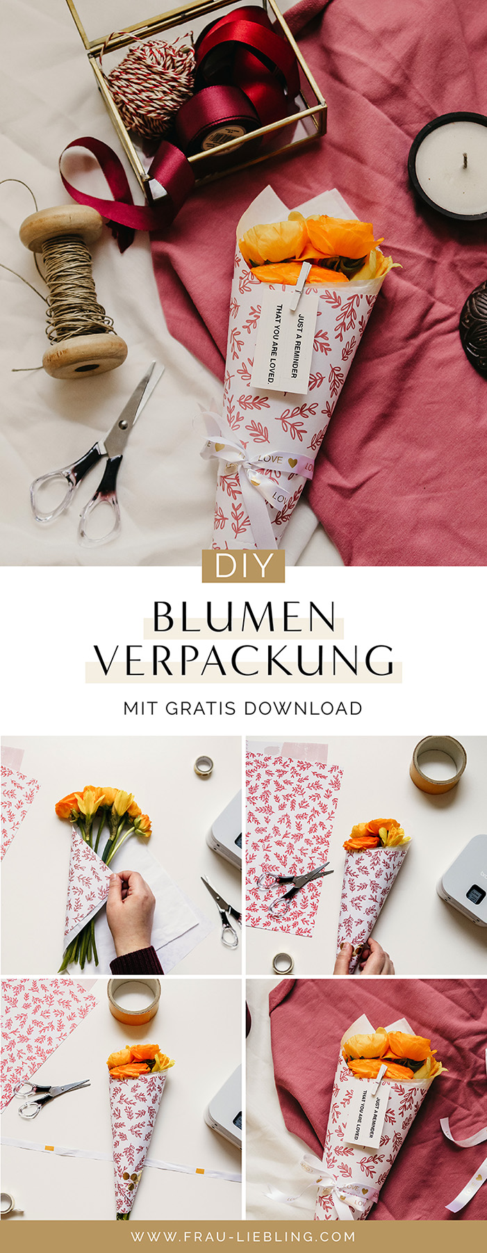 Frau Liebling - DIY Blog - DIY Blumenverpackung
