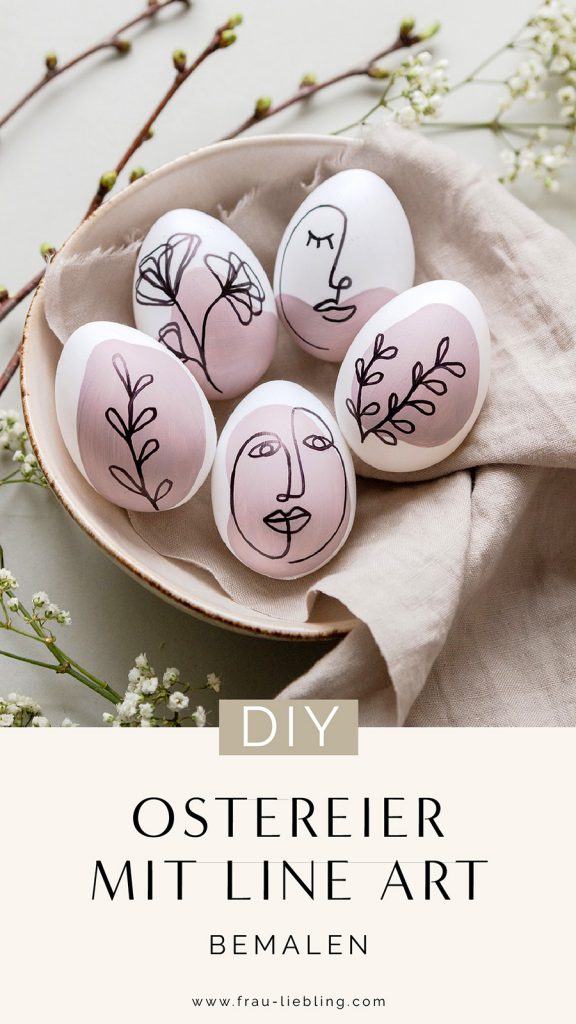DIY Ostereier mit Line Art und Online Illustrationen